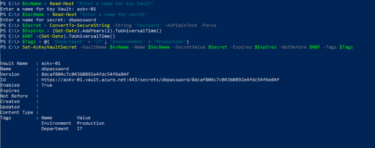 Azure – Using KeyVault with PowerShell – Updated – A Cloud Guy
