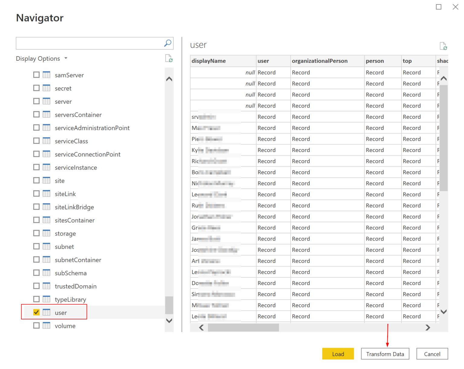 Power BI – Create Visualizations with data from Active Directory – A